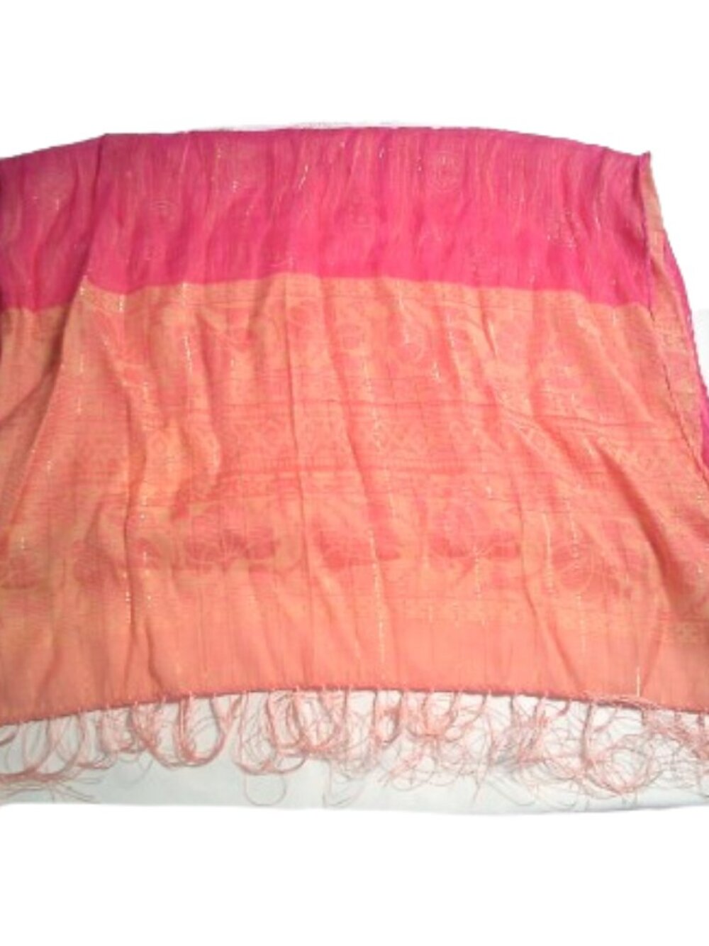 100% Silk Scarf made in Vietnam 3 Layers of Silk 22"x68" - Picture 4 of 7